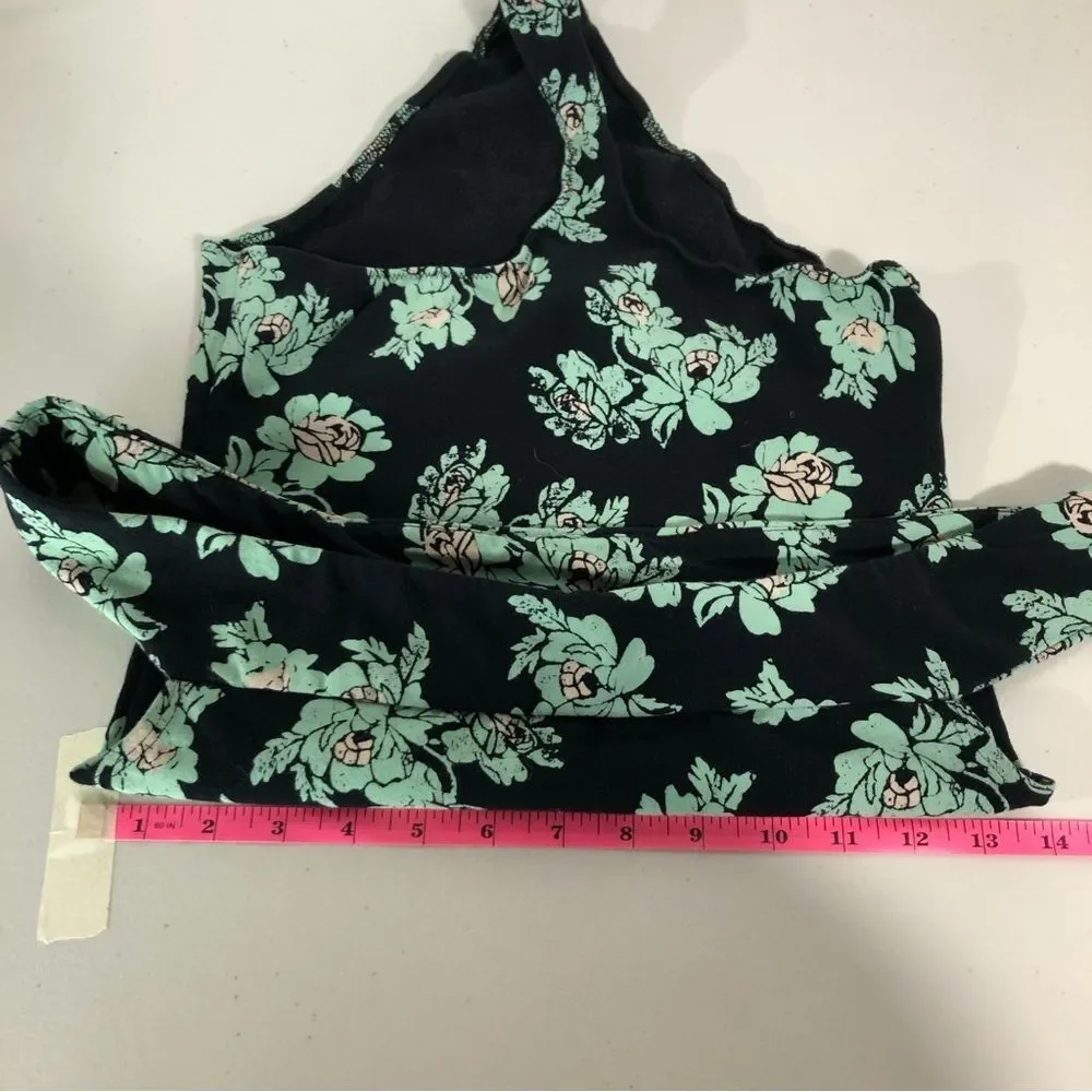 Intimately Free People Womens Bodysuit Size Small Black Off‎ the Shoulder Floral